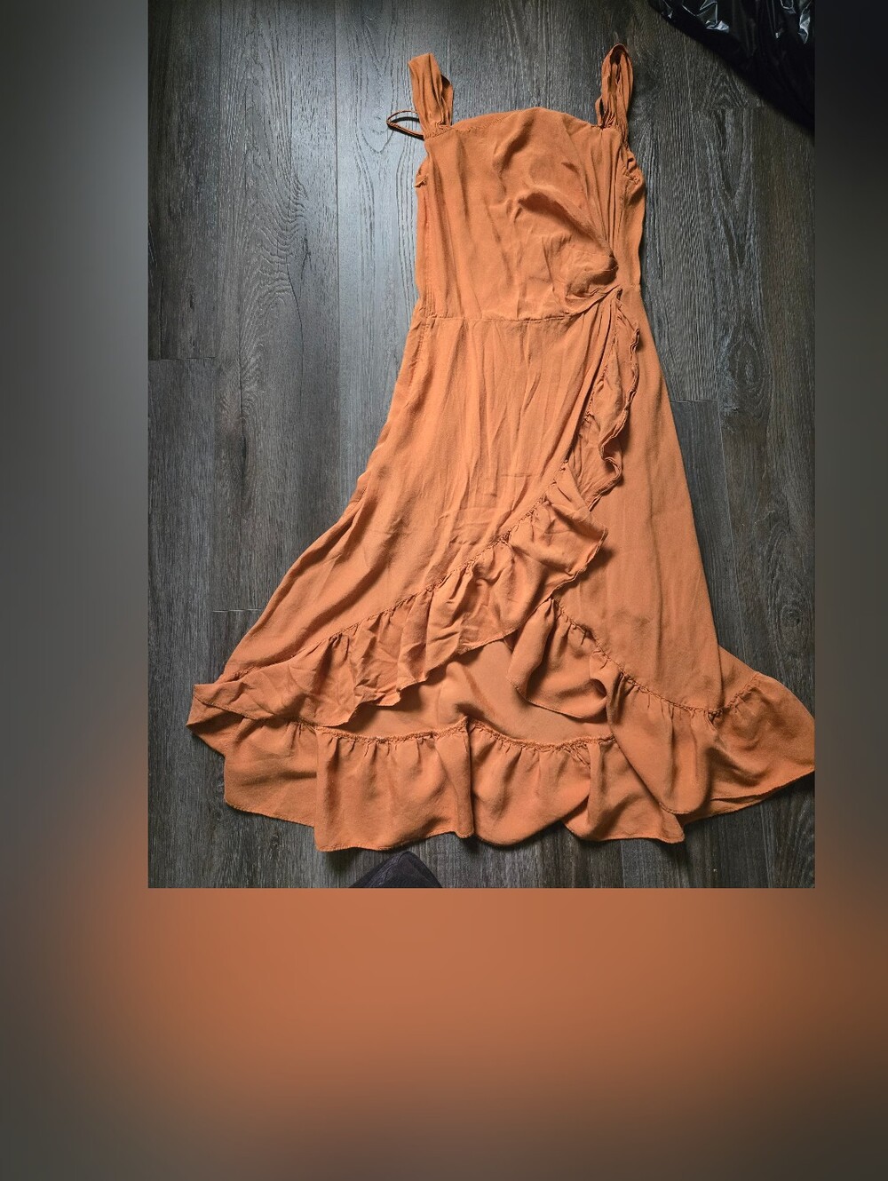 Price Firm 🍓 Maje Orange Ruffle Dress - Picture 2 of 13